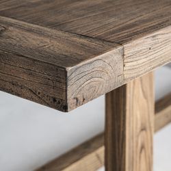 Mesa de comedor de madera en marrón, 400 x 120 x 76 cm | Norvik