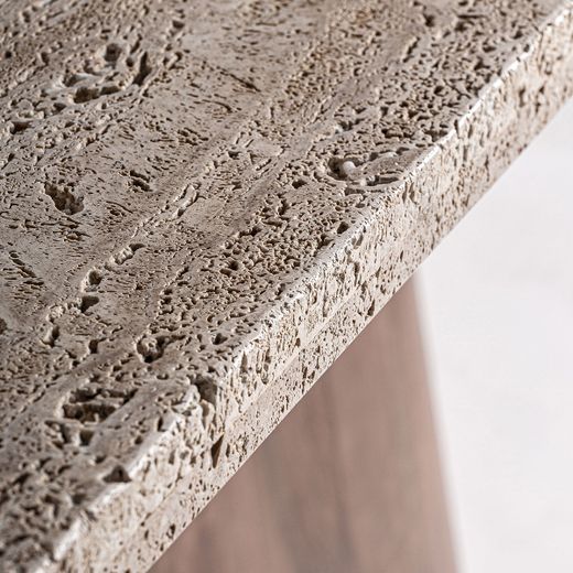 Mesa de comedor de madera en marrón, 220 x 100 x 81 cm | Sannum