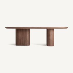 Mesa de comedor de madera en marrón, 247 x 110 x 76 cm | Aciera