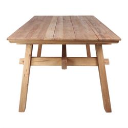Natural wooden dining table, 220 x 100 x 77 cm | Macau