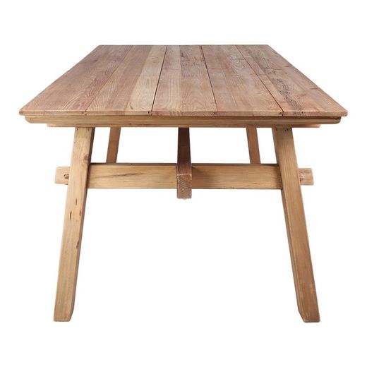 Natural wooden dining table, 220 x 100 x 77 cm | Macau