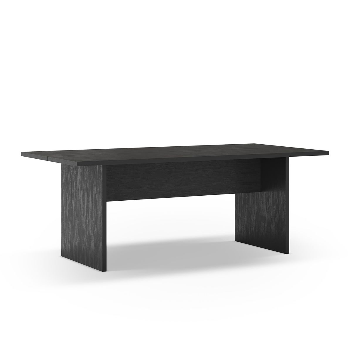 Mesa de comedor de madera  en negro, 200 x 100 x 75 cm | Loana