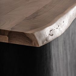 Mesa de comedor de madera en negro y marrón, 260 x 105 x 76 cm | Knaith