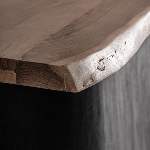 Mesa de comedor de madera en negro y marrón, 260 x 105 x 76 cm | Knaith