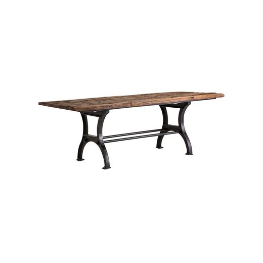 Table à manger de chemin de fer en bois, 210x99x76 cm