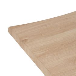 Wood and iron dining table in natural and cream, 160 x 90 x 75 cm