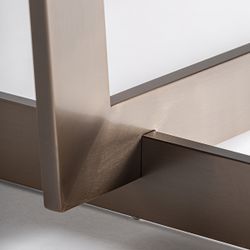 Mesa de comedor de metal y cerámica en negro, 250 x 105 x 78 cm | Tremp