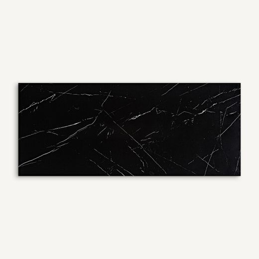 Mesa de comedor de metal y cerámica en negro, 250 x 105 x 78 cm | Tremp