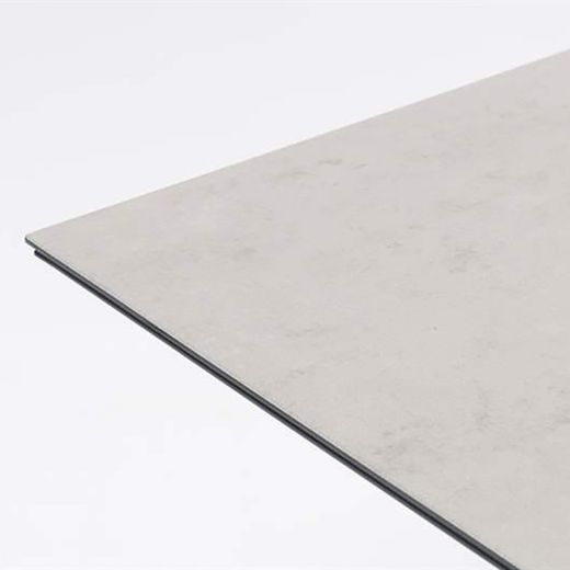 Lifttop-Esstisch aus Aluminium und Keramikglas in Anthrazit und Lichtgrau, 140 x 75 x 50/75 cm | Isabella