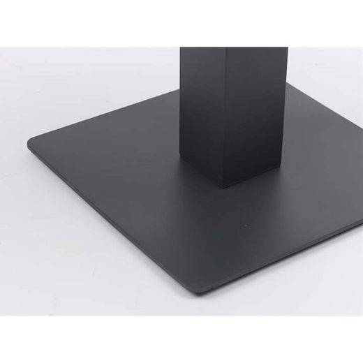 Lifttop-Esstisch aus Aluminium und Keramikglas in Anthrazit und Lichtgrau, 90 x 90 x 50 / 74 cm | Isabella
