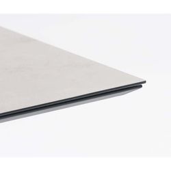 Lifttop-Esstisch aus Aluminium und Keramikglas in Anthrazit und Lichtgrau, 90 x 90 x 50 / 74 cm | Isabella