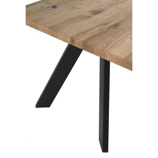 Eettafel in eikenhout, 160 x 90 x 74cm