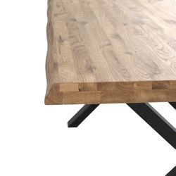 Oak wood dining table, 180 x 95 x 74cm