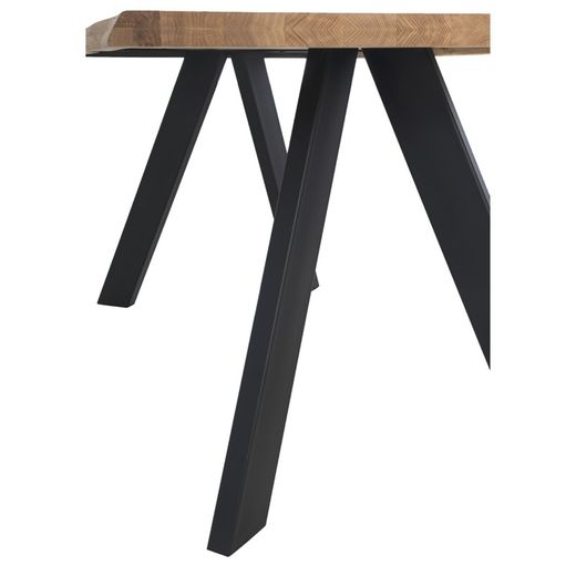 Oak wood dining table, 220 x 100 x 74cm