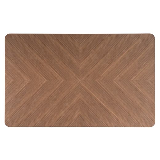 Dining table in mdf and walnut veneer finish, 140 x 90 x 74.50cm