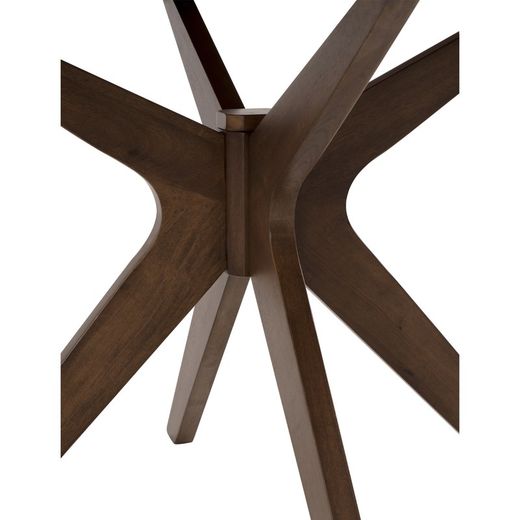 Stół do jadalni w wykończeniu mdf i fornir orzechowy, ø 120 x 75cm