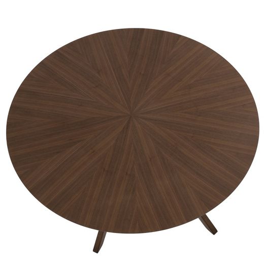 Stół do jadalni w wykończeniu mdf i fornir orzechowy, ø 120 x 75cm