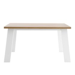 Dining table in mdf and oak veneer finish, 160 x 90 x 76cm