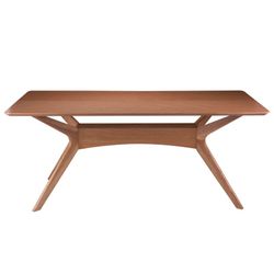 Dining table in mdf and oak veneer finish, 180 x 95 x 75cm