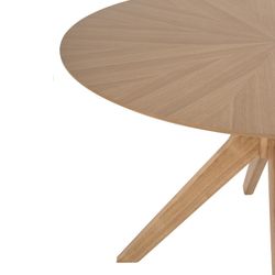 Τραπέζι φαγητού σε φινίρισμα MDF και ξύλου δρυός, ø 120 x 75cm