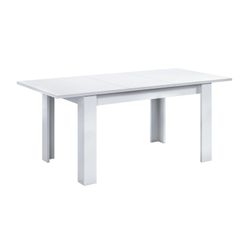 Mesa de jantar extensível branca, 140/190 x 90 x 78 cm