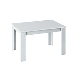 Mesa de jantar extensível branca, 140/190 x 90 x 78 cm