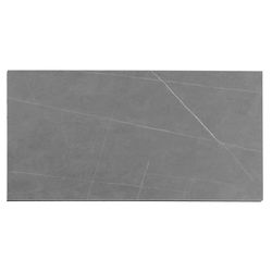 Extendable dining table in tempered glass and porcelain finish, 160/240 x 90 x 76 cm