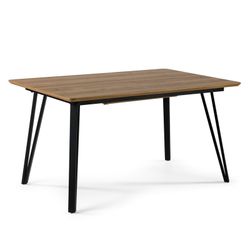 Mesa de Comedor Extensible de Madera DM y Metal 140/200x90x76 cm