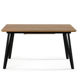 Mesa de Comedor Extensible de Madera DM y Metal 140/200x90x76 cm