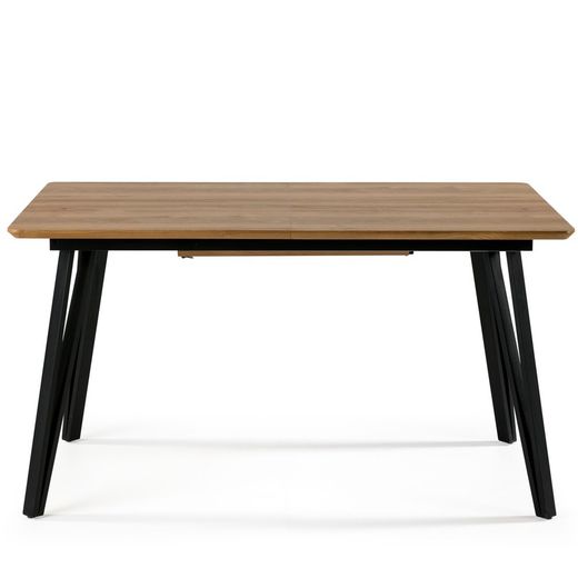Mesa de Comedor Extensible de Madera DM y Metal 140/200x90x76 cm