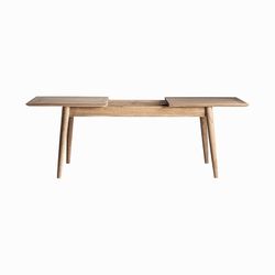 Table à manger extensible en bois de mindi naturel, 160 x 80 x 76 cm | Nyry