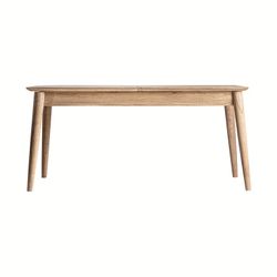 Table à manger extensible en bois de mindi naturel, 160 x 80 x 76 cm | Nyry