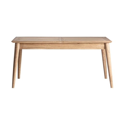 Table à manger extensible en bois de mindi naturel, 160 x 80 x 76 cm | Nyry