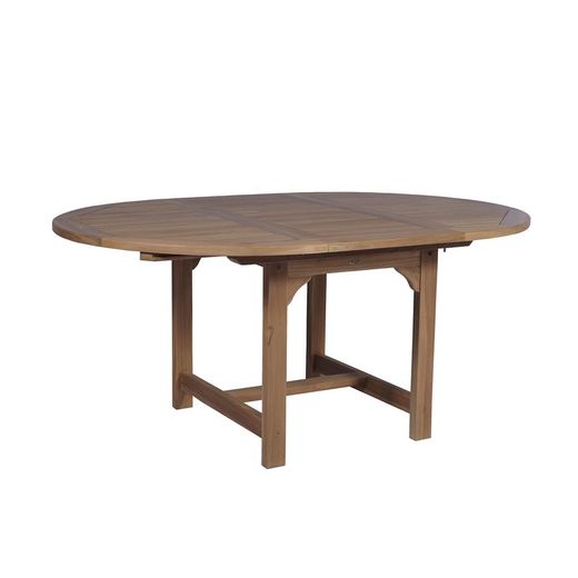 Garden dining set in honey-colored teak | Extendable Naga