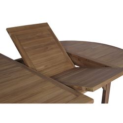 Garden dining set in honey-colored teak | Extendable Naga