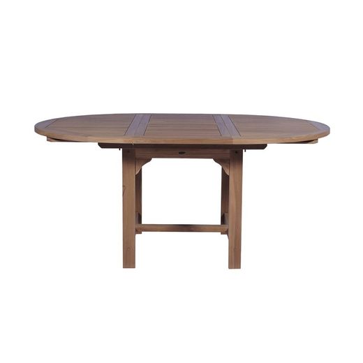 Garden dining set in honey-colored teak | Extendable Naga