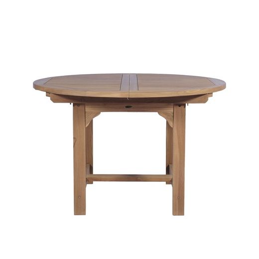 Garden dining set in honey-colored teak | Extendable Naga