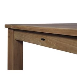 Utdragbart trädgårdsmatbord i naturligt teak, 210 x 100 x 78,5 cm | Candon