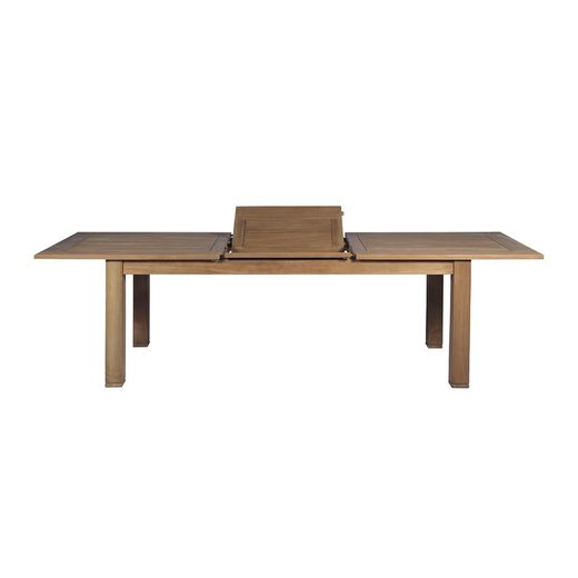 Utdragbart trädgårdsmatbord i naturligt teak, 210 x 100 x 78,5 cm | Candon
