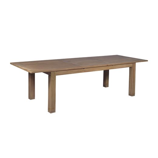 Utdragbart trädgårdsmatbord i naturligt teak, 210 x 100 x 78,5 cm | Candon