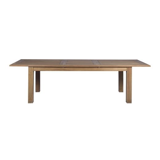 Utdragbart trädgårdsmatbord i naturligt teak, 210 x 100 x 78,5 cm | Candon