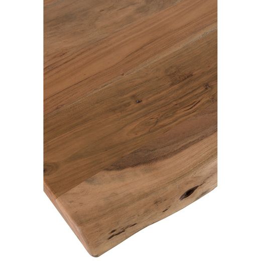 Oregelbunden matbordsskiva Stjärnaben Metall / Trä Svart / Naturligt