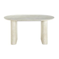 Table à manger ovale extensible en bois couleur effet travertin, 150 - 190 - 230 x 90 x 75 cm | Pietra