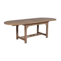 Teak Wood Outdoor Extendable Oval Dining Table in Honey, 150 x 90 x 76.2 cm | Naga