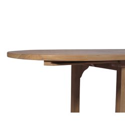 Teak Wood Outdoor Extendable Oval Dining Table in Honey, 150 x 90 x 76.2 cm | Naga