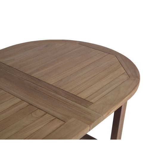 Teak Wood Outdoor Extendable Oval Dining Table in Honey, 150 x 90 x 76.2 cm | Naga