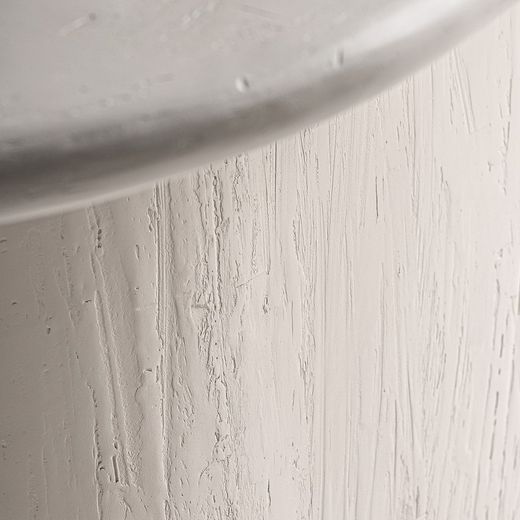 Oval mango wood dining table in off-white, 200 x 100 x 76 cm | Inha