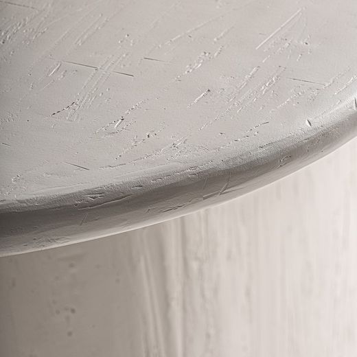 Oval mango wood dining table in off-white, 200 x 100 x 76 cm | Inha