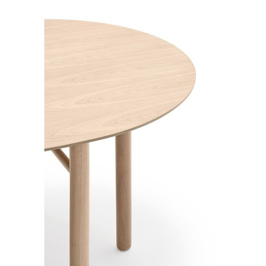 Oval dining table made of light natural wood, 200 x 100 x 75 cm | Junco