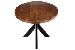 Tavolo da pranzo ovale GERARD in acacia e metallo marrone, 210x110x76 cm